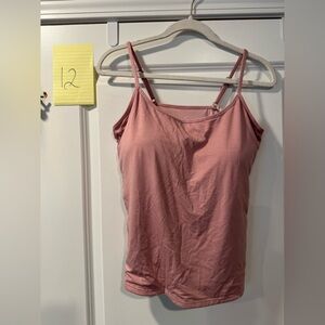 Pink Ribbed Tank Top